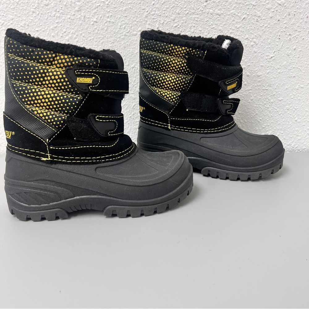 Khombu Boys' Snow Boots - black/yellow,